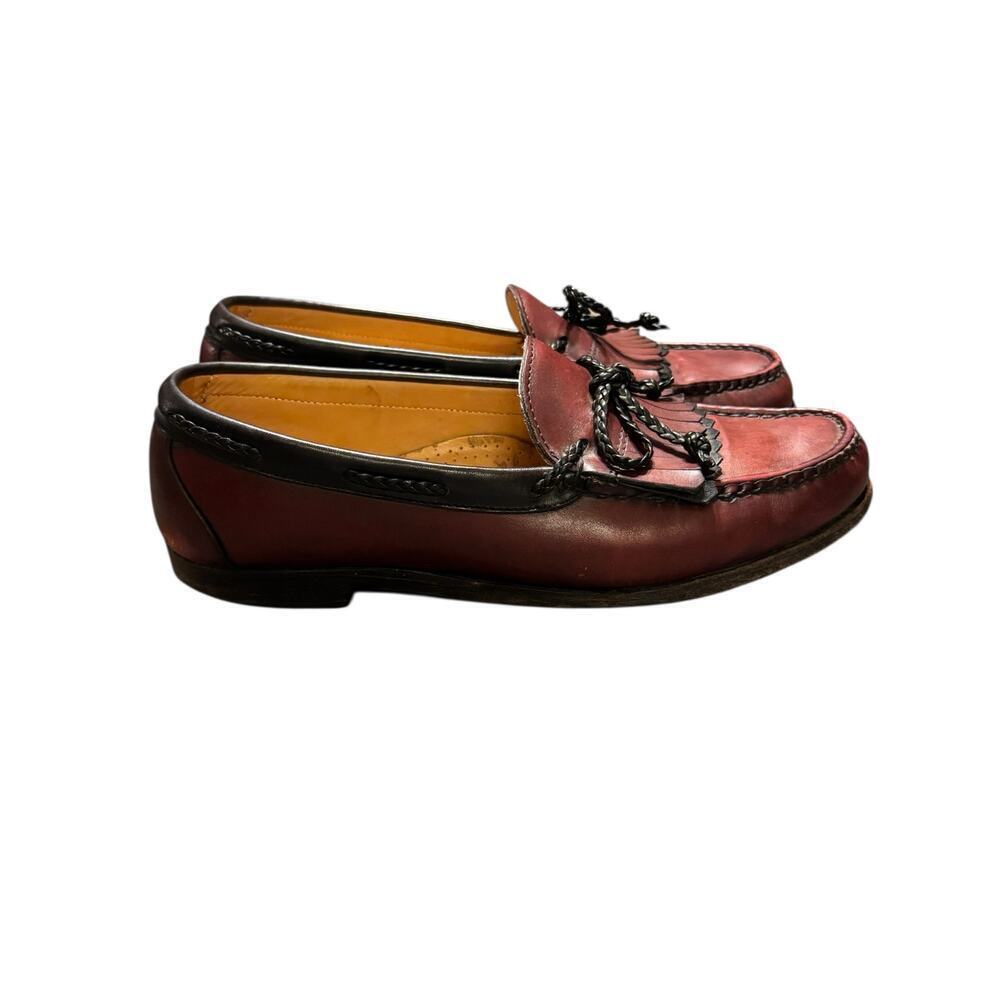 Allen Edmonds “Woodstock” Men Size 11 D Brown Black Note Heel Wear in Photos
